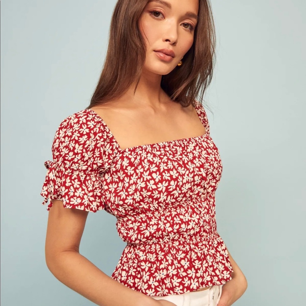 NWT Reformation Solis Top in Grenadine